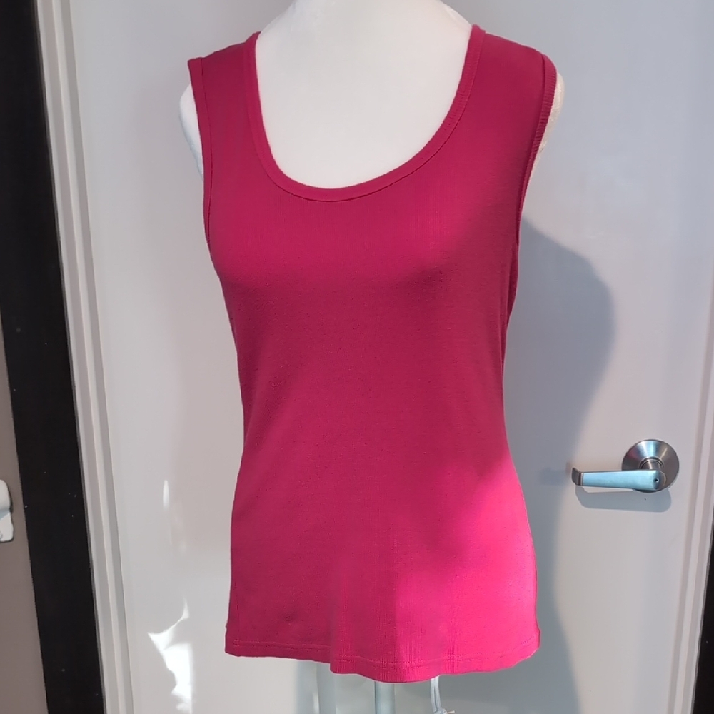 Express Pink Fitted Tank Top High Neckline